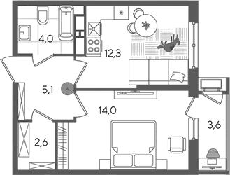 Продается 1-комн. квартира, 38 м²