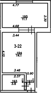 Продается 1-комн. квартира, 19.4 м²