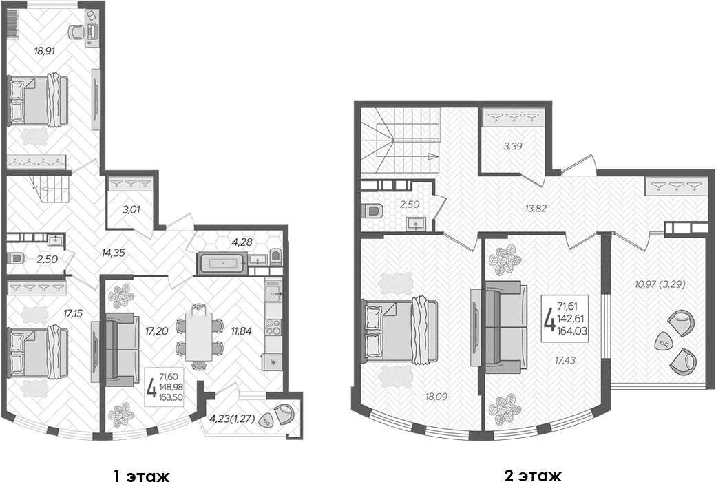Продается 4-комн. квартира, 159.47 м²