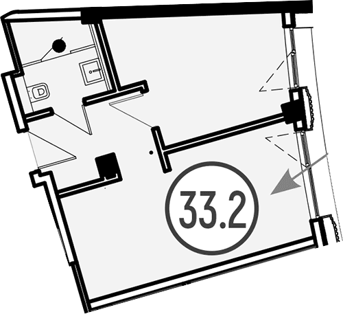 Продается 1-комн. квартира, 33.2 м²