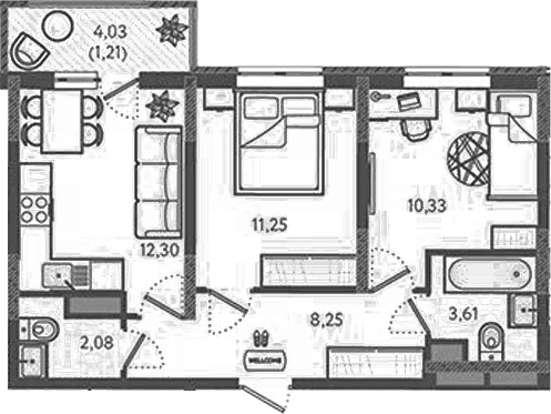 Продается 2-комн. квартира, 47.82 м²