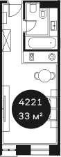 Продается 1-комн. квартира, 32.72 м²