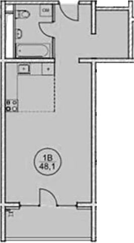 Продается 1-комн. квартира, 48.1 м²