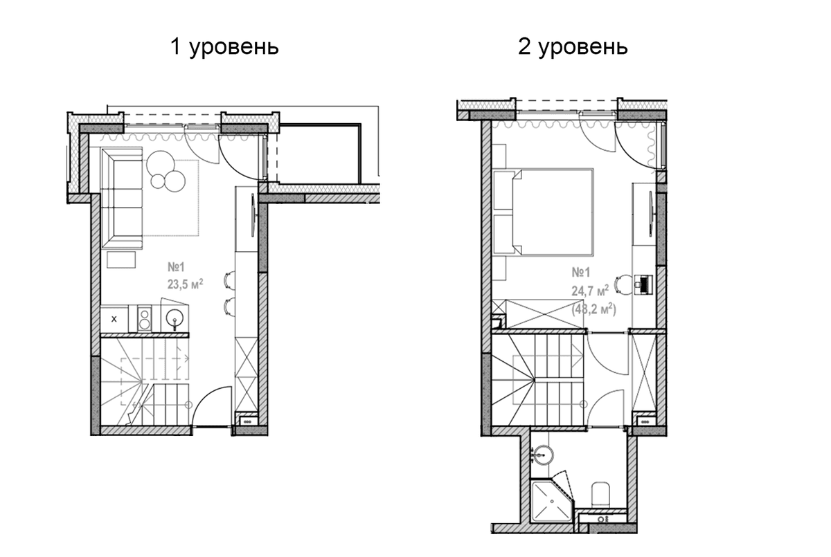 Продается 1-комн. квартира, 48.2 м²