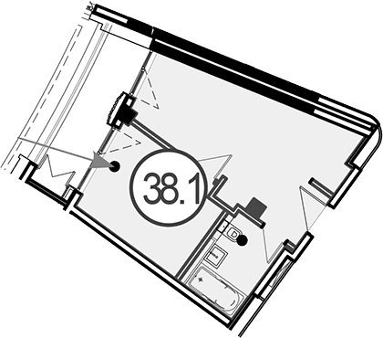 Продается 1-комн. квартира, 38.1 м²
