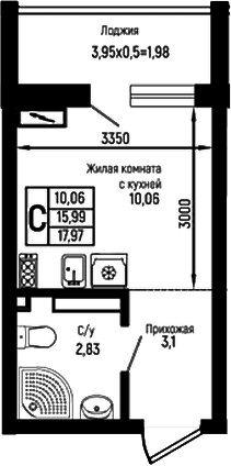 Продается 1-комн. квартира, 15.99 м²
