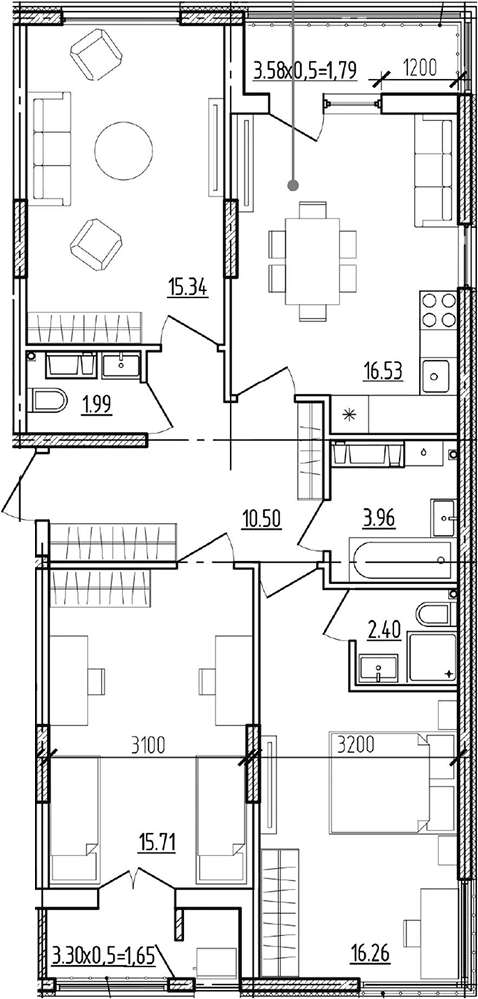 Продается 3-комн. квартира, 82.67 м²