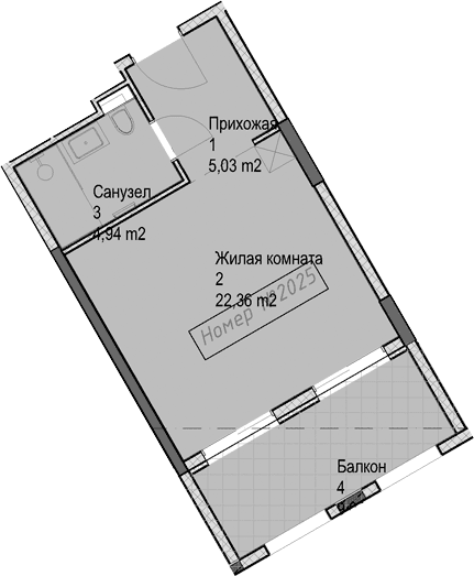 Продается 1-комн. квартира, 32.3 м²
