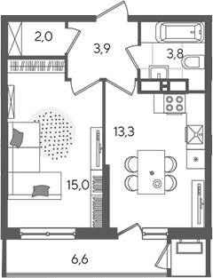 Продается 1-комн. квартира, 38 м²