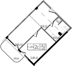 Продается 2-комн. квартира, 38.79 м²