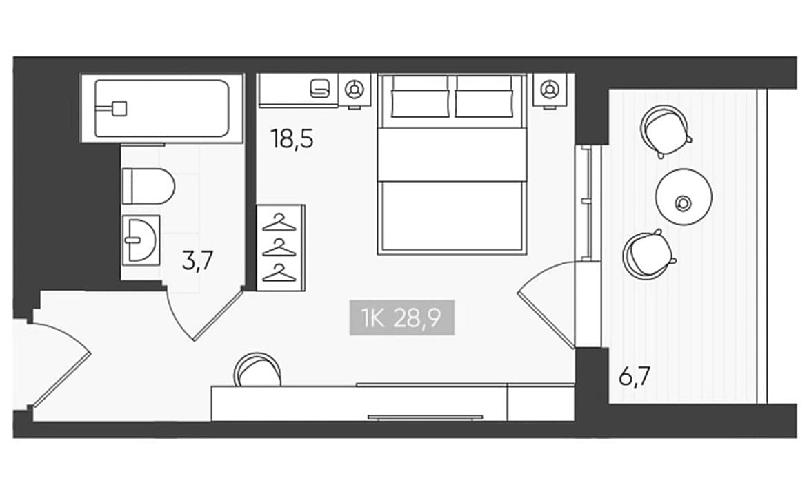 Продается 1-комн. квартира, 22.2 м²