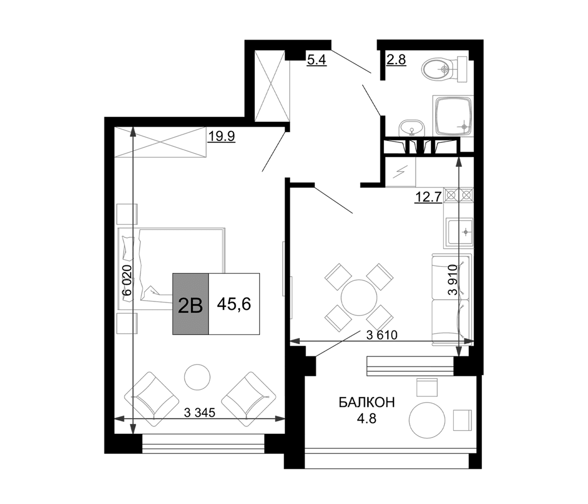 Продается 2-комн. квартира, 40.8 м²