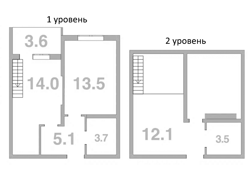 Продается 1-комн. квартира, 53.7 м²