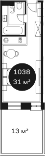 Продается 1-комн. квартира, 31.33 м²