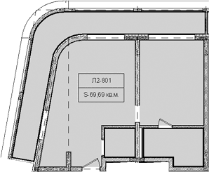 Продается 1-комн. квартира, 69.69 м²