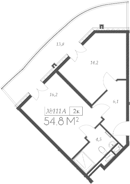 Продается 2-комн. квартира, 41 м²