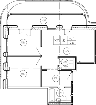 Продается 3-комн. квартира, 63.41 м²