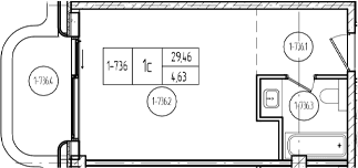 Продается 1-комн. квартира, 28.61 м²