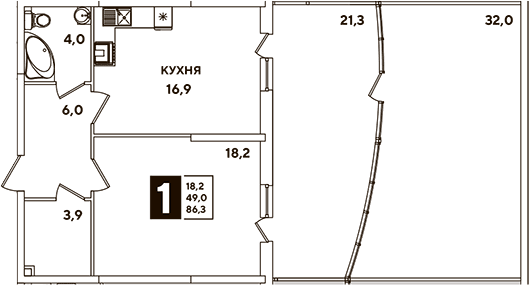 Продается 2-комн. квартира, 49 м²