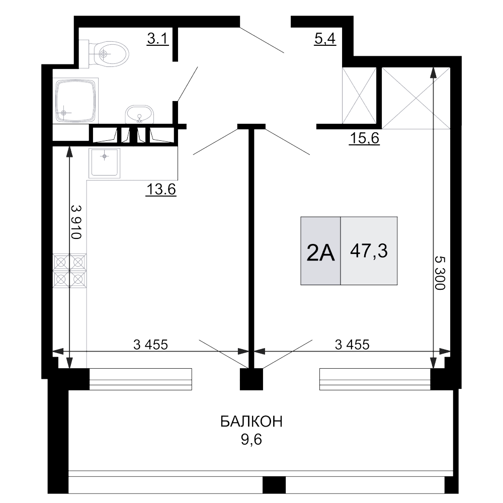 Продается 2-комн. квартира, 37.7 м²