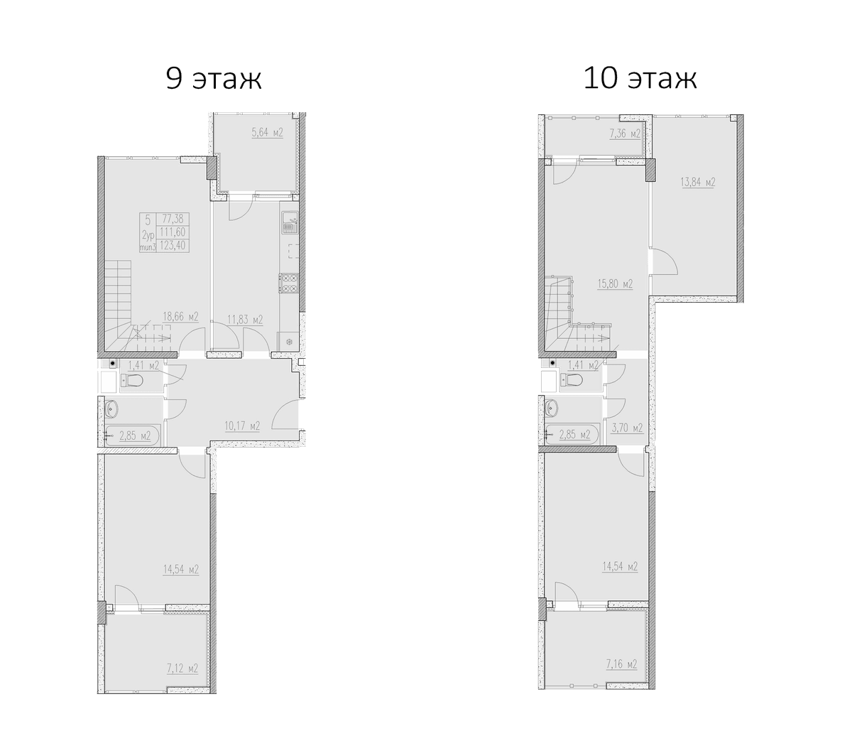 Продается 5-комн. квартира, 111.6 м²