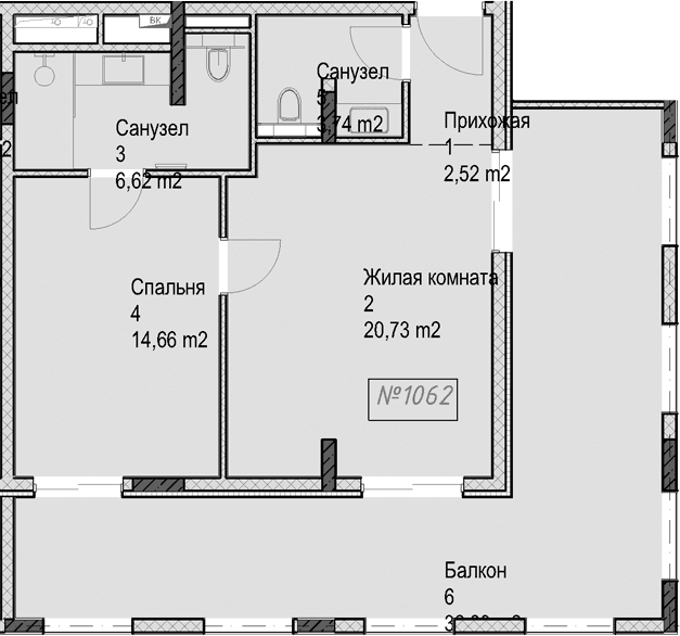 Продается 2-комн. квартира, 48.2 м²