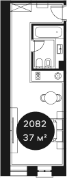 Продается 1-комн. квартира, 36.85 м²
