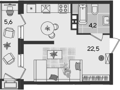 Продается 1-комн. квартира, 26.7 м²