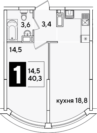 Продается 2-комн. квартира, 40.3 м²