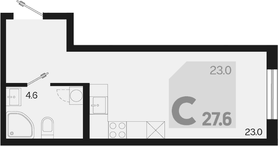 Продается 1-комн. квартира, 27.6 м²