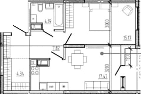 Продается 2-комн. квартира, 48.99 м²