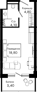 Продается 1-комн. квартира, 27.7 м²