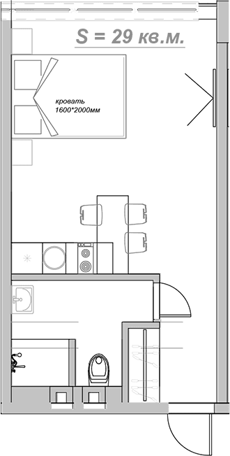Продается 1-комн. квартира, 30.1 м²
