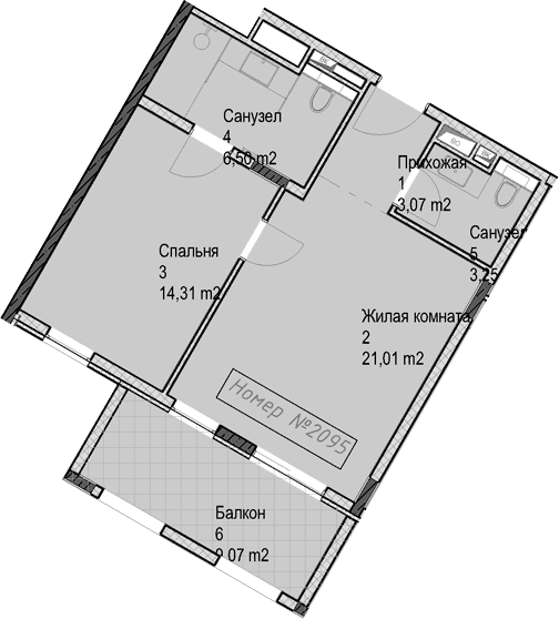 Продается 2-комн. квартира, 48.1 м²