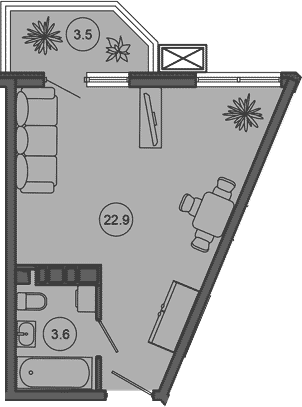 Продается 1-комн. квартира, 26.5 м²