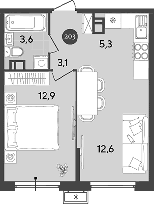 Продается 2-комн. квартира, 37.5 м²