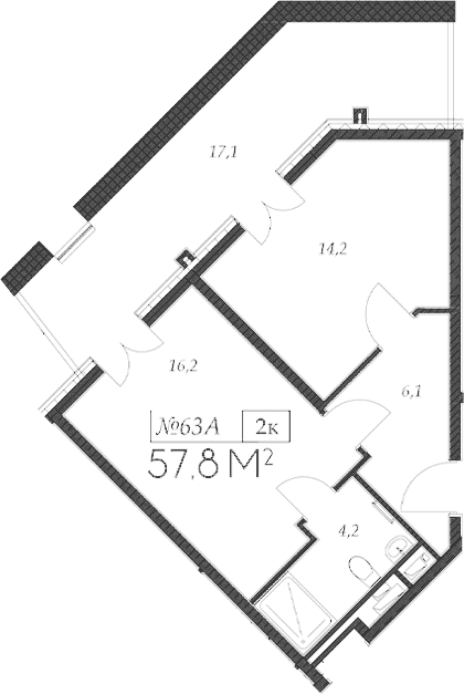 Продается 2-комн. квартира, 40.7 м²