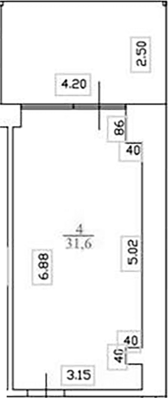 Продается 1-комн. квартира, 31.6 м²