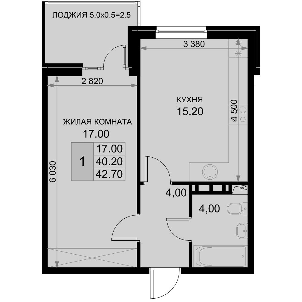 Продается 2-комн. квартира, 40.2 м²