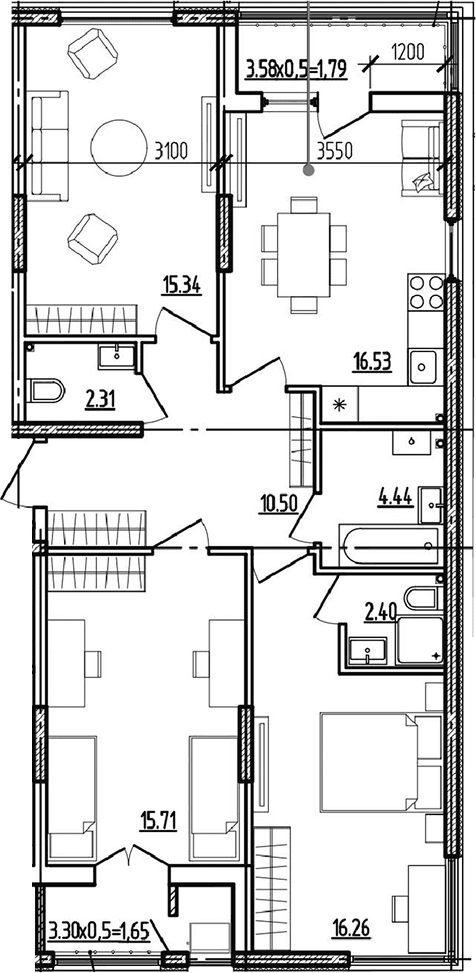 Продается 4-комн. квартира, 83.49 м²