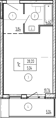 Продается 1-комн. квартира, 31.44 м²