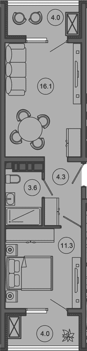 Продается 2-комн. квартира, 35.3 м²