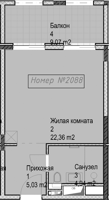 Продается 1-комн. квартира, 32.3 м²