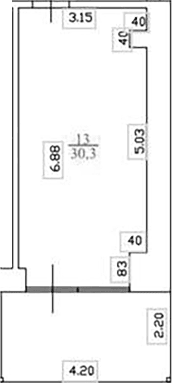 Продается 1-комн. квартира, 30.3 м²