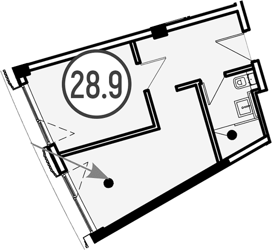 Продается 1-комн. квартира, 28.9 м²