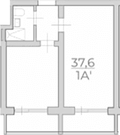 Продается 1-комн. квартира, 37.6 м²