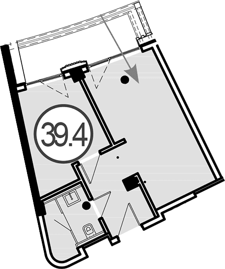 Продается 1-комн. квартира, 39.4 м²