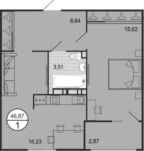 Продается 2-комн. квартира, 44 м²