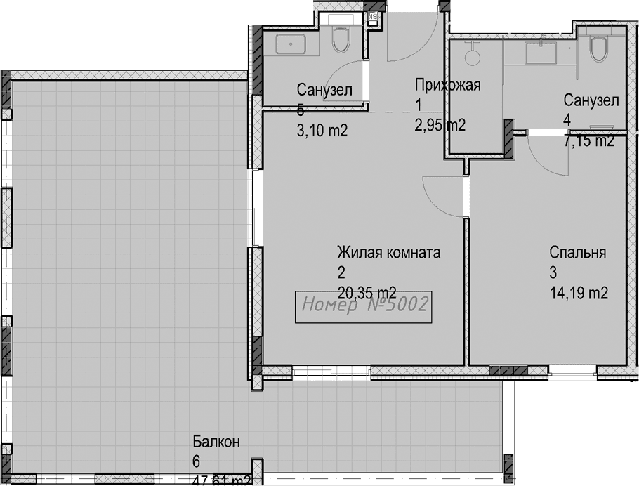 Продается 2-комн. квартира, 47.79 м²