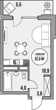 Продается 1-комн. квартира, 26.5 м²